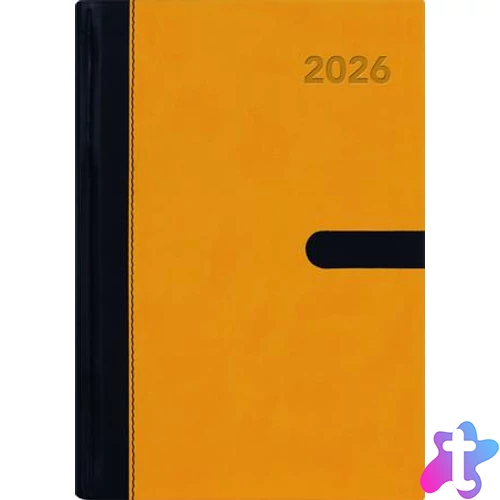 Naptár, tervező, A5, heti, DAYLINER "Winner", sárga