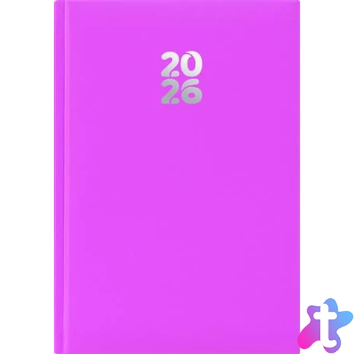 Naptár, tervező, A5, napi, DAYLINER, "Pannon", fuchsia