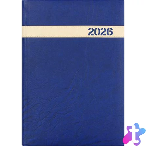 Naptár, tervező, A5, napi, DAYLINER, "The Boss", kék