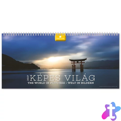 Naptár, asztali, álló, DAYLINER "Képes világ"