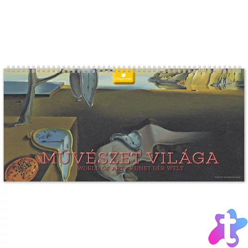 Naptár, asztali, álló, DAYLINER "Művészet világa"