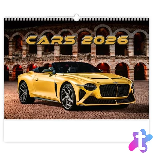Naptár, fali, DAYLINER, "Cars"