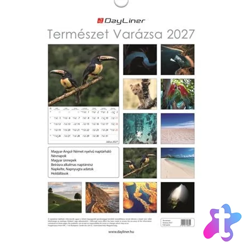 Naptár, fali, DAYLINER, "Természet varázsa"