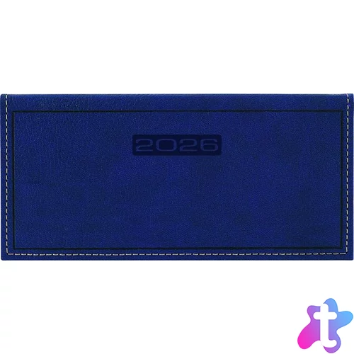 Zsebnaptár, fekvő elrendezésű, DAYLINER, "Sherwood", kék