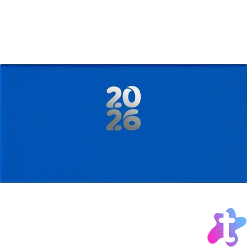 Zsebnaptár, fekvő elrendezésű, DAYLINER, "Pannon", kék