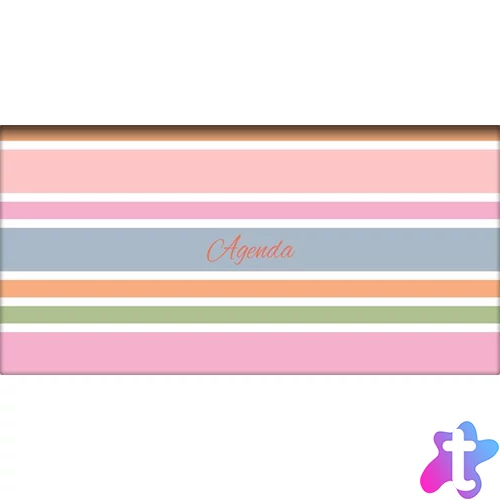 Zsebnaptár, fekvő elrendezésű, DAYLINER, "Colors Stripes"