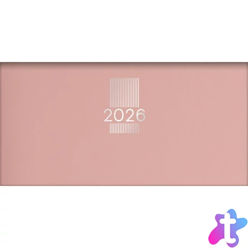 Zsebnaptár, fekvő elrendezésű, DAYLINER, "MyPastel", púder