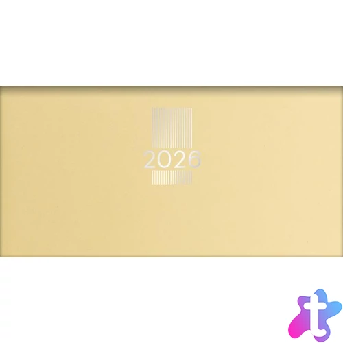 Zsebnaptár, fekvő elrendezésű, DAYLINER, "MyPastel", sárga