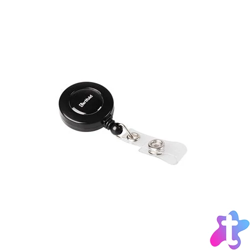 Kihúzható patentos azonosítókártya-tartó, fekete, DJOIS