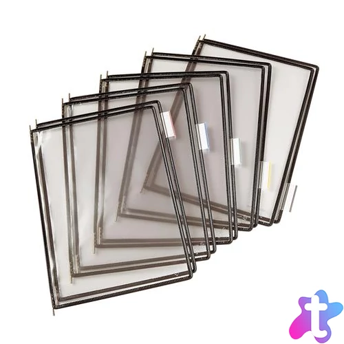 Bemutatótábla, A4, acélkeretes, DJOIS, fekete