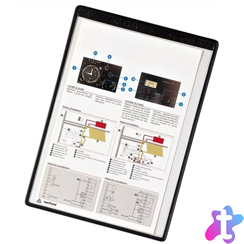 Bemutatótábla, mágneses, A4, PVC, DJOIS "Individual", fekete