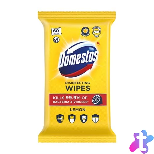 Nedves törlőkendő, 60 db, DOMESTOS "citrus"