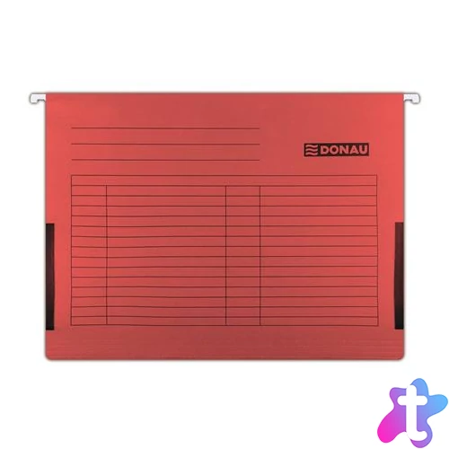 Függőmappa, oldalvédelemmel, karton, A4, DONAU, piros
