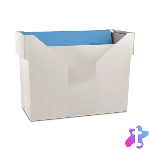 Függőmappa tároló, műanyag, 5 db függőmappával, DONAU, szürke