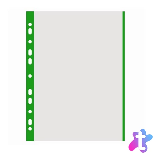 Genotherm, lefűzhető, színes szélű, A4, 40 mikron, narancsos felület, DONAU, zöld