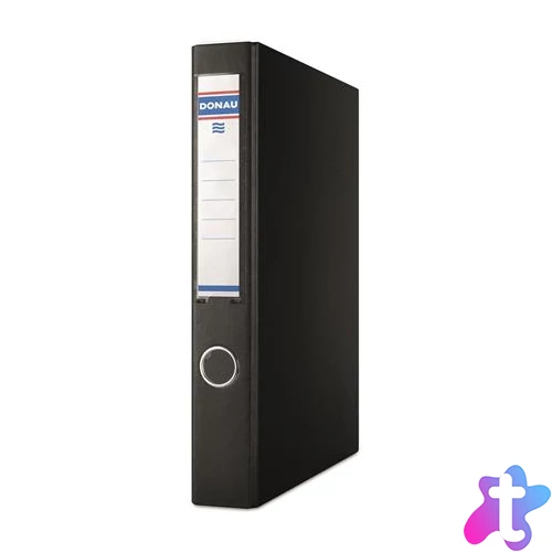 Gyűrűs könyv, 4 gyűrű, D alakú, 45 mm, A4, PP/karton, DONAU, fekete