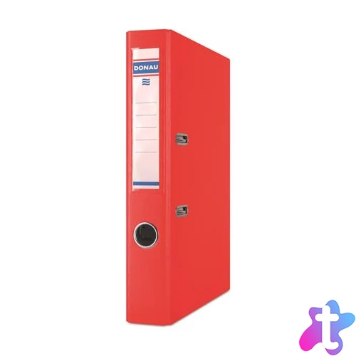 Iratrendező, 50 mm, A4, PP/karton, DONAU "Szivárvány", piros