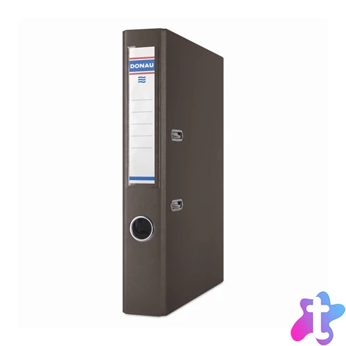 Iratrendező, 50 mm, A4, PP/karton, DONAU "Szivárvány", barna