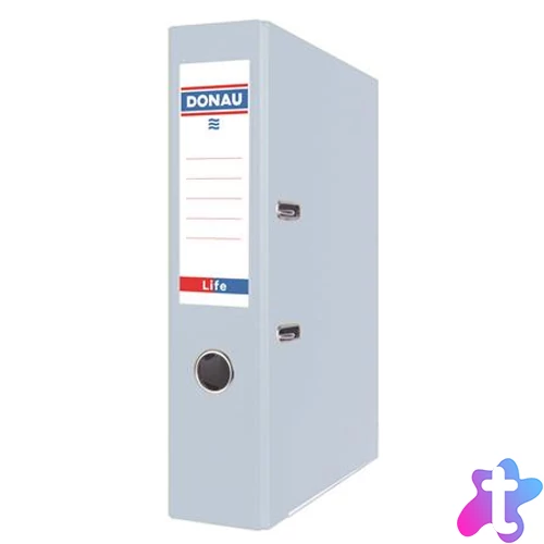 Iratrendező, 75 mm, A4, PP/karton, élvédő sínnel, DONAU "Life" pasztell kék