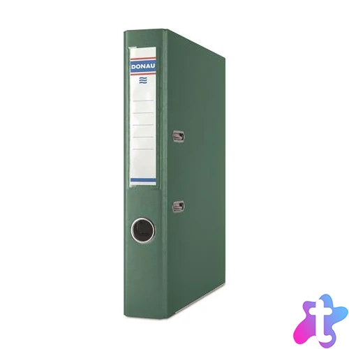 Iratrendező, 50 mm, A4, PP, élvédő sínnel, DONAU "Premium", zöld