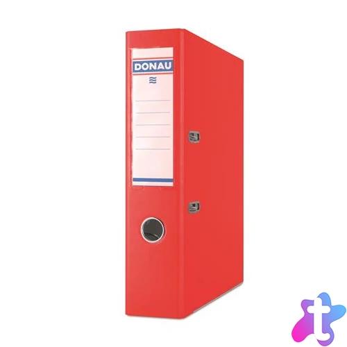 Iratrendező, 75 mm, A4, PP, élvédő sínnel, DONAU "Premium", piros