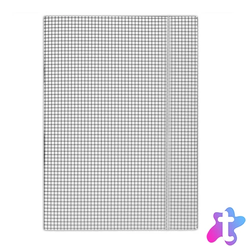 Gumis mappa, karton, A4, kockás, DONAU, fehér