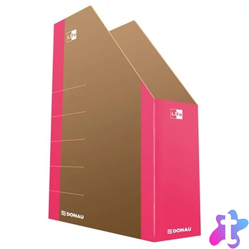 Iratpapucs, karton, 80 mm, DONAU "Life", neon rózsaszín