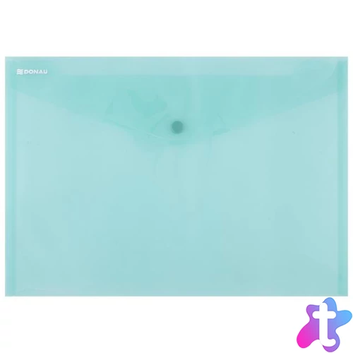 Irattartó tasak, A4, PP, patentos, DONAU, zöld