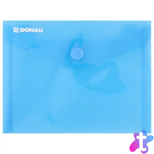 Irattartó tasak, A6, PP, patentos, DONAU, kék