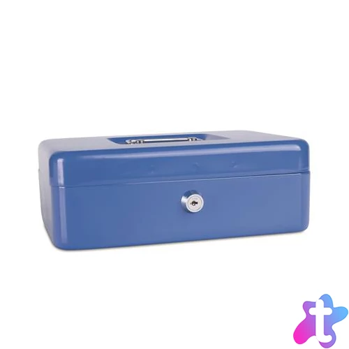 Pénzkazetta, 25x18x9 cm, DONAU, kék