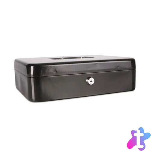 Pénzkazetta, 30x24x9 cm, DONAU, fekete