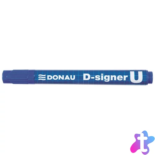 Alkoholos marker, 2-4 mm, kúpos, DONAU "D-signer U", kék