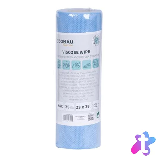 Törlőkendő, univerzális, 25 db, 23x39cm, DONAU "Home", kék