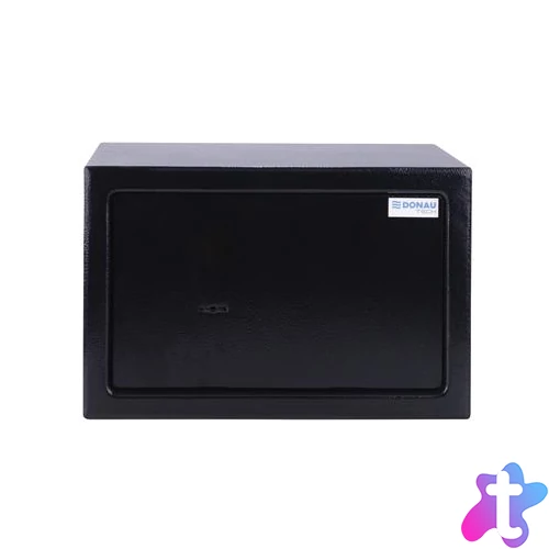 Bútorszéf, kulcsos zár, 310x200x200 mm, DONAU "Tech", fekete