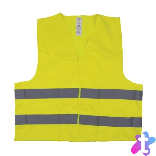 Mellény, jól láthatósági, 2XL méret, DONAU "Safety", sárga