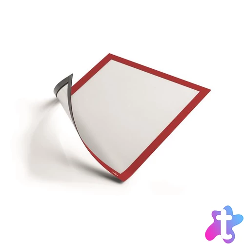 Infokeret, A4, mágneses, DURABLE "DURAFRAME® MAGNETIC", piros