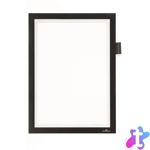 Infokeret, A4, öntapadó, jegyzetelhető, DURABLE DURAFRAME® "NOTE", fekete