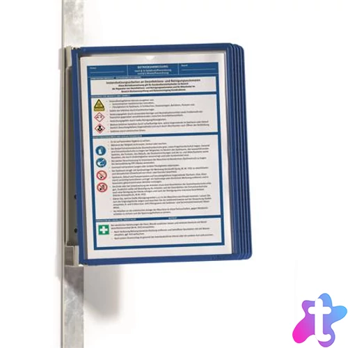 Bemutatótábla tartó, fali, mágneses, 5 db bemutatótáblával, DURABLE "VARIO® 5 MAGNET", sötétkék