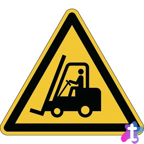 Padlójelölő matrica, DURABLE "Vigyázat! Targonca", sárga-fekete