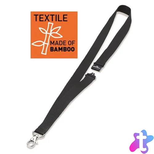 Nyakbaakasztó, karabinerrel, DURABLE "ECO", fekete