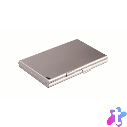 Névjegykártyatartó tárca, fém, 20 db-os, DURABLE "CARD BOX DUO", ezüst