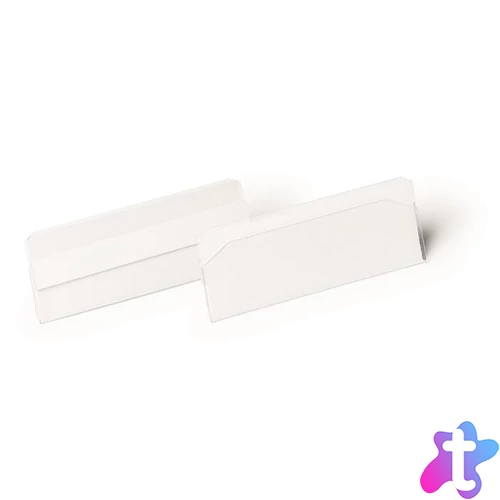 Logisztikai zseb, 100x38 mm, fekvő, DURABLE "HARD COVER", öntapadó csíkkal, átlátszó