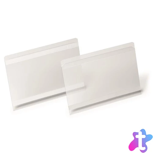 Logisztikai zseb, A5, fekvő, DURABLE "HARD COVER", öntapadó csíkkal, átlátszó