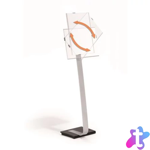 Padlóállvány, A3, DURABLE "INFO SIGN", ezüst