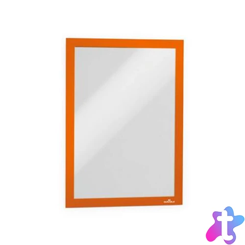 Infokeret, A4, öntapadó háttal, DURABLE "DURAFRAME®", narancs