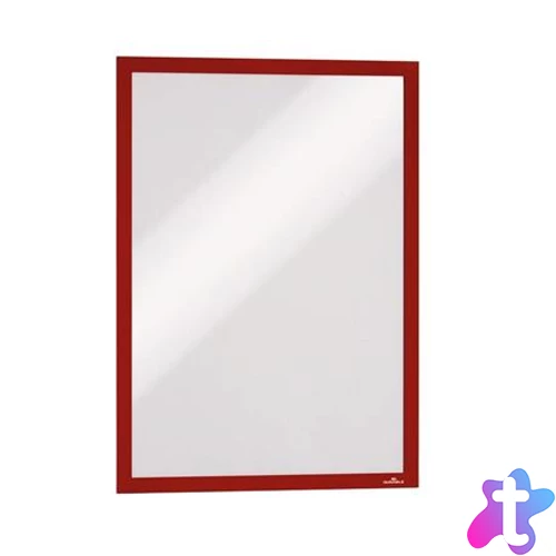 Infokeret, A3, öntapadó háttal, DURABLE "DURAFRAME®", piros