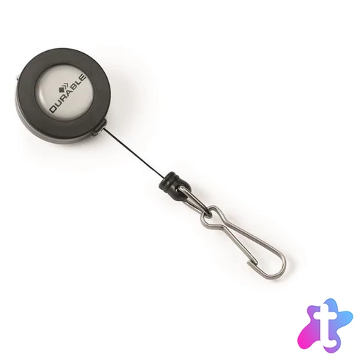 Azonosítókártya-tartó, kihúzható, karabineres, DURABLE