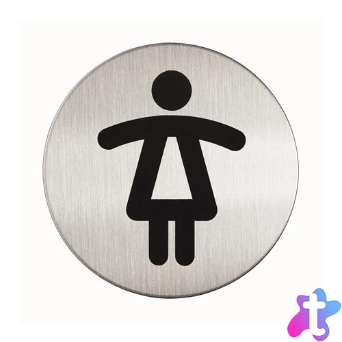 Információs tábla, rozsdamentes acél, DURABLE "Női WC"