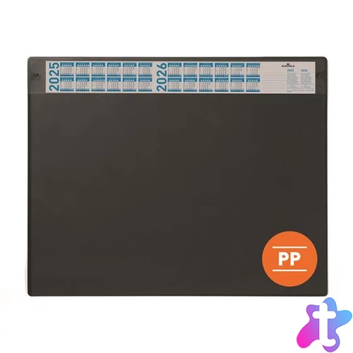 Könyökalátét, 650x480 mm, éves naptárral, DURABLE, fekete