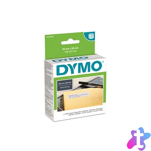 Etikett, LW nyomtatóhoz, 25x54 mm, 500 db etikett, DYMO